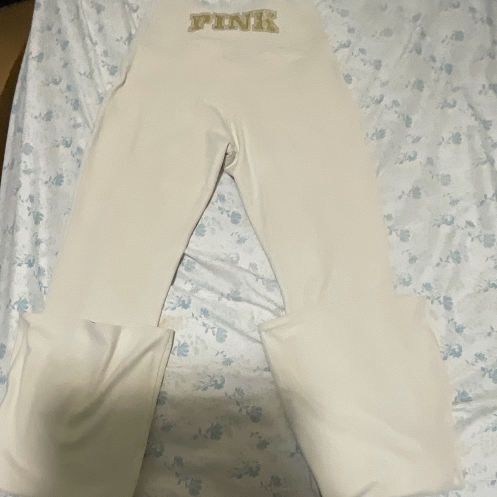 Cream Victoria's Secret PINK leggings